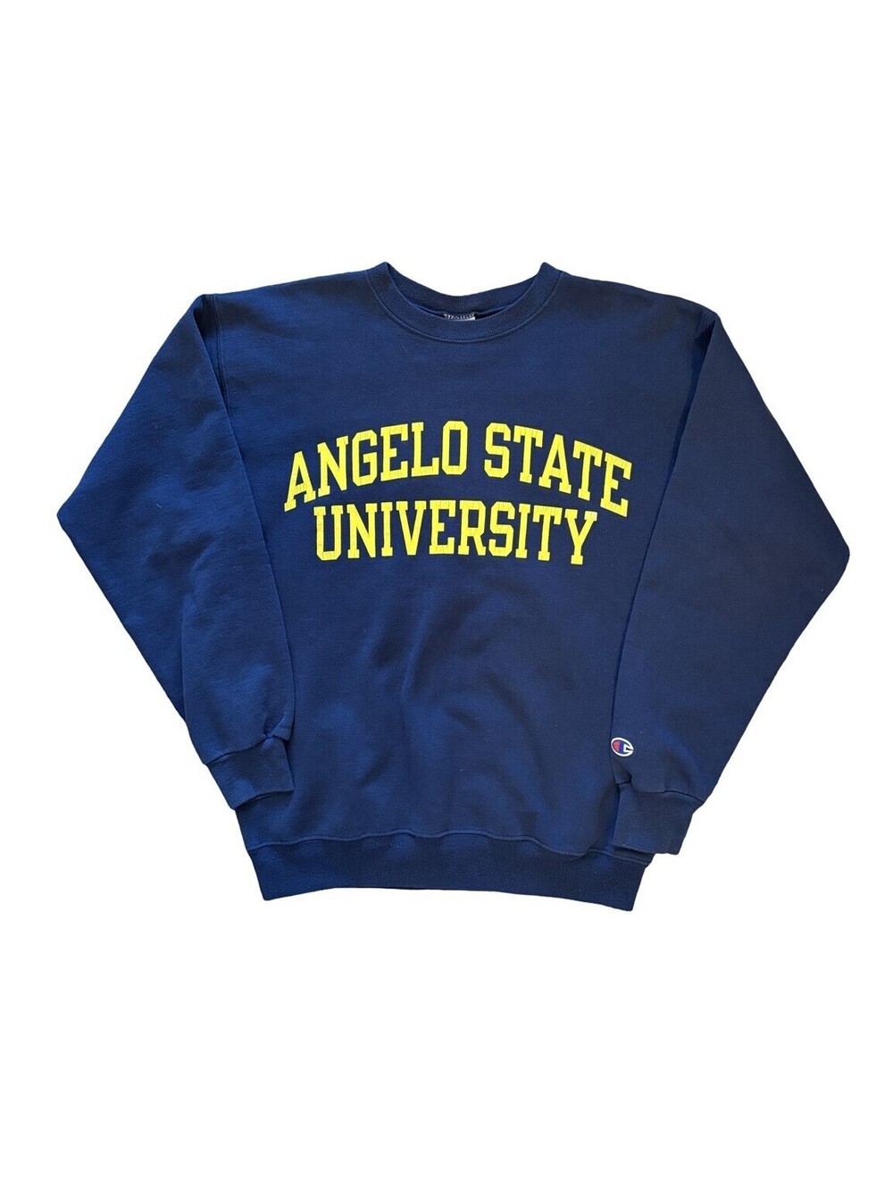 Champion Angelo State University Rams Texas Crewneck Sweatshirt Size Small Blue